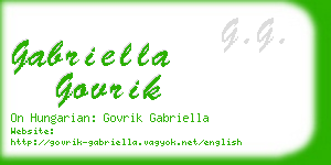 gabriella govrik business card